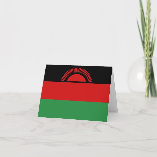 Carte pour notes du drapeau du Malawi (Devant)