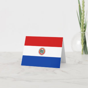 Carte pour notes du drapeau du Paraguay