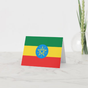 Carte pour notes du drapeau éthiopien
