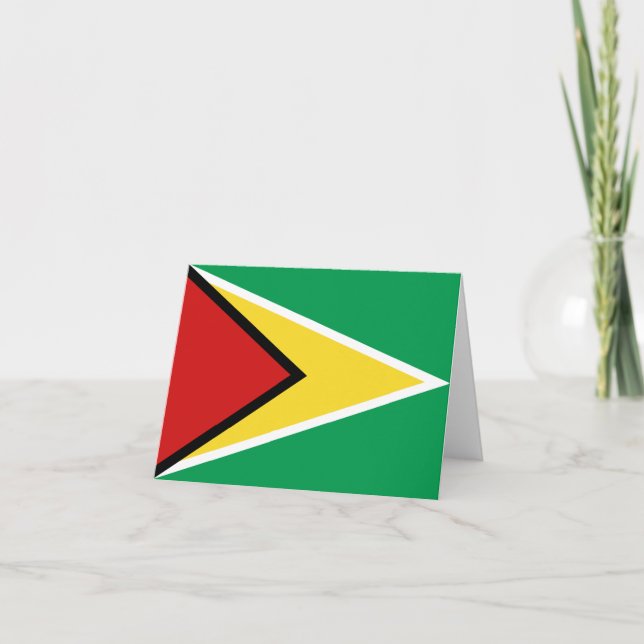 Carte pour notes du drapeau guyanais (Devant)