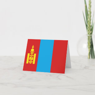 Carte pour notes du drapeau mongol