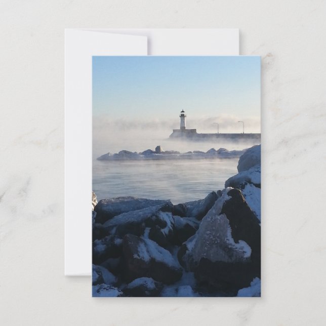 Carte pour notes du phare du lac Supérieur Duluth (Devant)