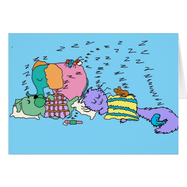 Carte pour notes du temps de la sieste (Devant horizontal)
