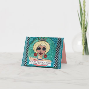 Carte pour notes-elle avait un diplôme avancé