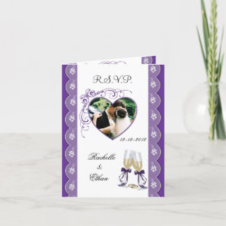 Carte pour notes en verre pl de la photo RSVP de