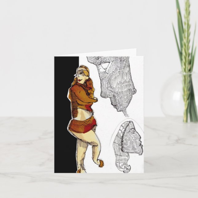 Carte pour notes fille gingembre (Devant)