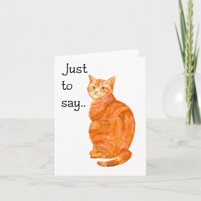 Carte pour notes Ginger Cat (Devant)