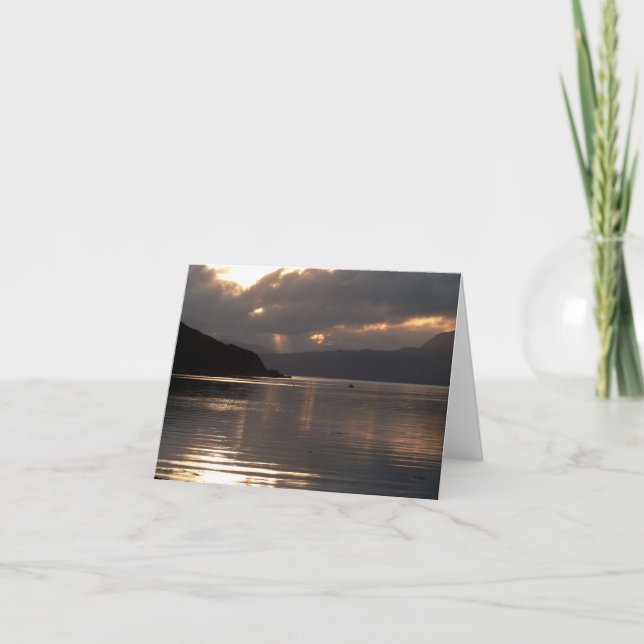 Carte pour notes : Île de coucher du soleil de (Devant)