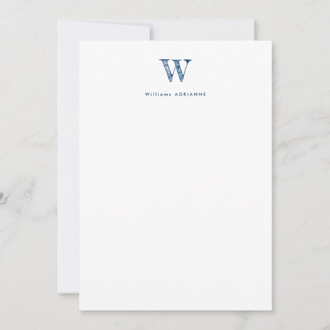 Carte pour notes initial classique (Devant)