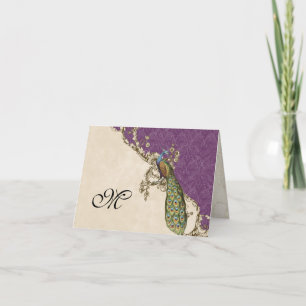 Carte pour notes initial décoré d'un monogramme du