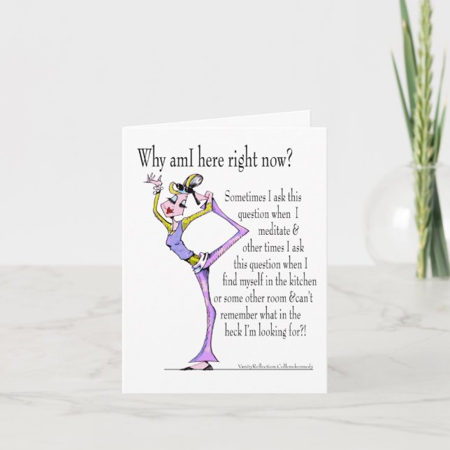 Carte pour notes inspiré d'humour de yoga - doit (Devant)