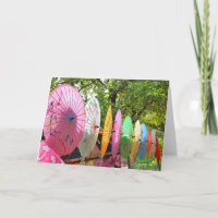 Carte pour notes japonais de parasol