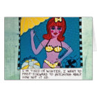 CARTE POUR NOTES-JE SUIS FATIGUÉ D'HIVER.