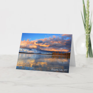 Carte pour notes - lac Raquette, NY