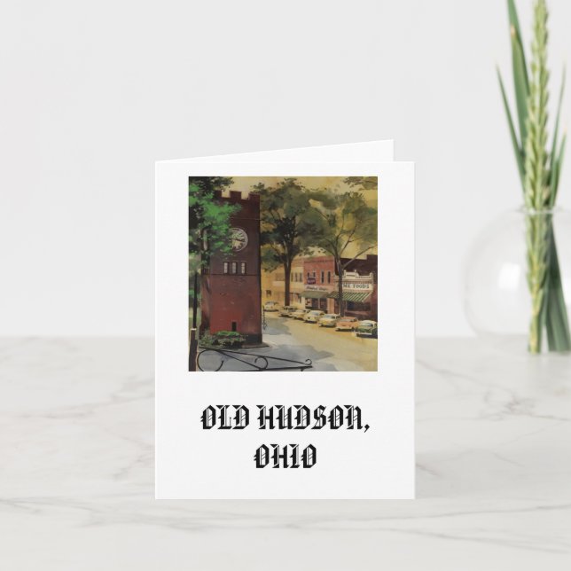 Carte pour notes, le vieux Hudson (Devant)