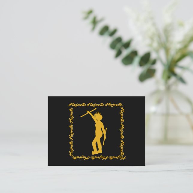 Carte pour notes Majorette Twirler #4 ( Noir Jaune (Debout devant)