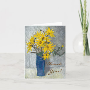 Carte pour notes "Merci" des tournesols