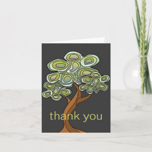Carte pour notes Merci Eco Tree
