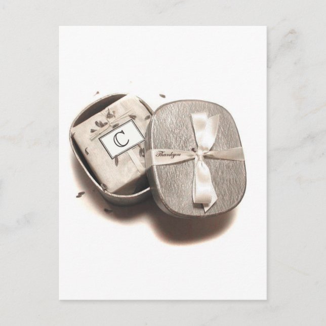 Carte pour notes Merci - monogramme "C" (Devant)