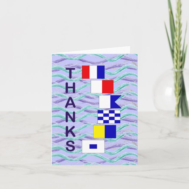 Carte pour notes Merci Nautique (Devant)