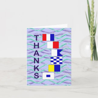 Carte pour notes Merci Nautique