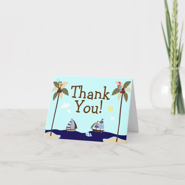 Carte pour notes nautique de Merci de baby shower (Devant)