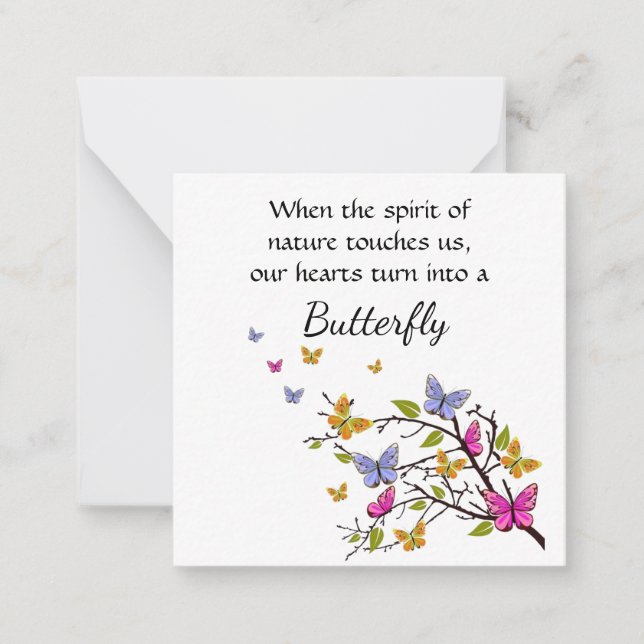 Carte pour notes papillon (Devant)