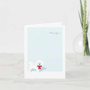 Carte pour notes personnalisé Merci Bichon Frise