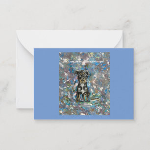 Carte pour notes plat avec message d'abri animal