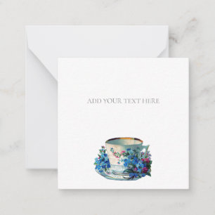 CARTE POUR NOTES PLAT : NOTES POST-IT TEACUP vinta