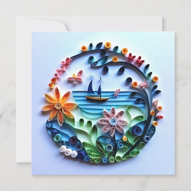 Carte pour notes plat papier Quat (Devant)
