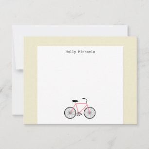 Carte pour notes plat personnalisé par bicyclette