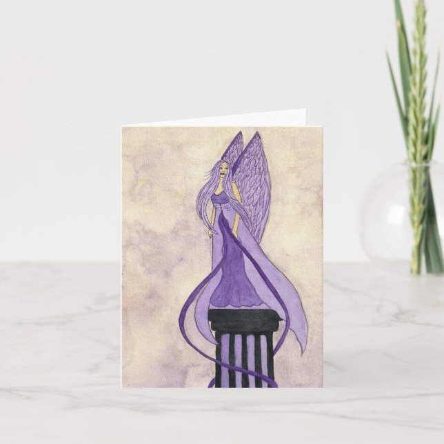 Carte pour notes pourpre d'ange (Devant)
