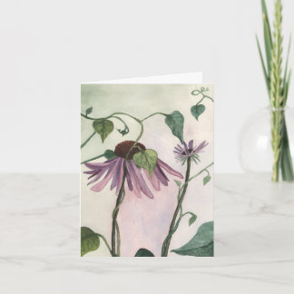 Carte pour notes pourpre de Coneflower