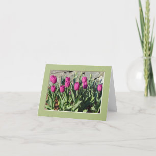Carte pour notes pourpre de tulipes