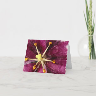 Carte pour notes pourpre peint de Lilly