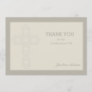Carte pour notes religieux de Merci de filigrane