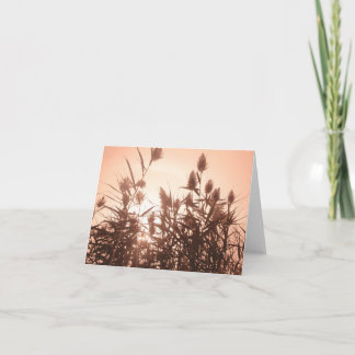 Carte pour notes rose de nature