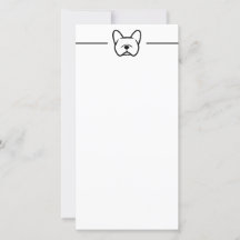 carte pour notes stationnaire français de Bulldog
