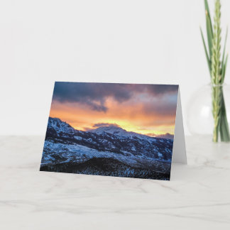 Carte pour notes Sunrise d'hiver