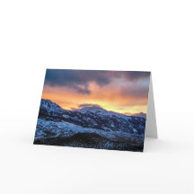 Carte pour notes Sunrise d'hiver