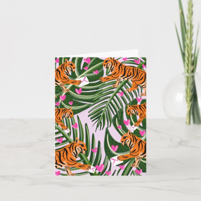 Carte pour notes Tiger Valentine (Devant)