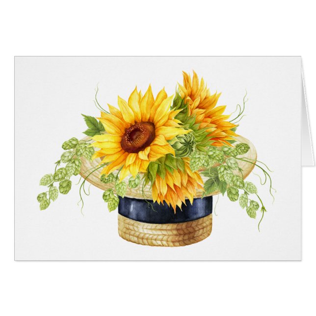 Carte pour notes tournesol (Devant Horizontal)