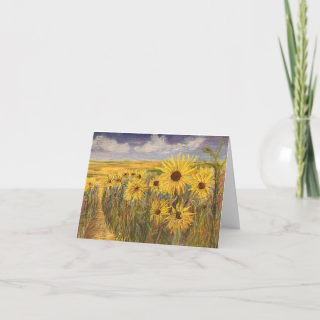 Carte pour notes - "Tournesols pour l'Ukraine" (Devant)