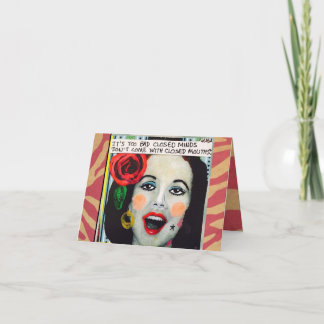 CARTE POUR NOTES TROP MAUVAIS ESPRIT FERMÉ