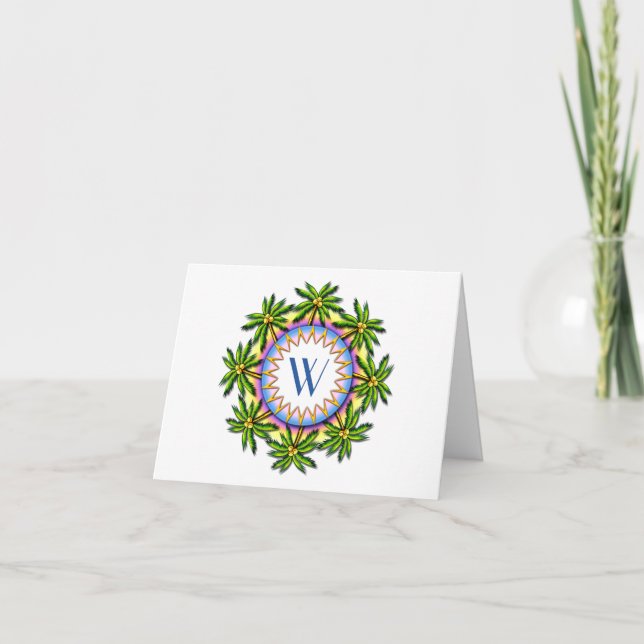 Carte pour notes tropical (Devant)