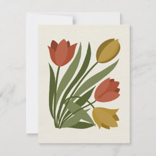 Carte pour notes Tulipes printanières