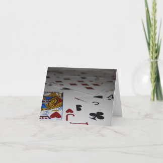 Carte pour notes vide de cartes de jeu