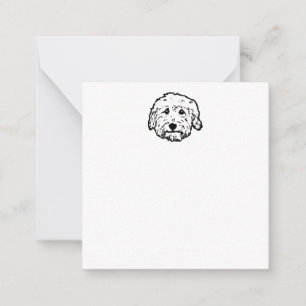 Carte pour notes vide de Goldendoodle -