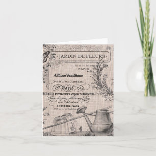 Carte pour notes vintage